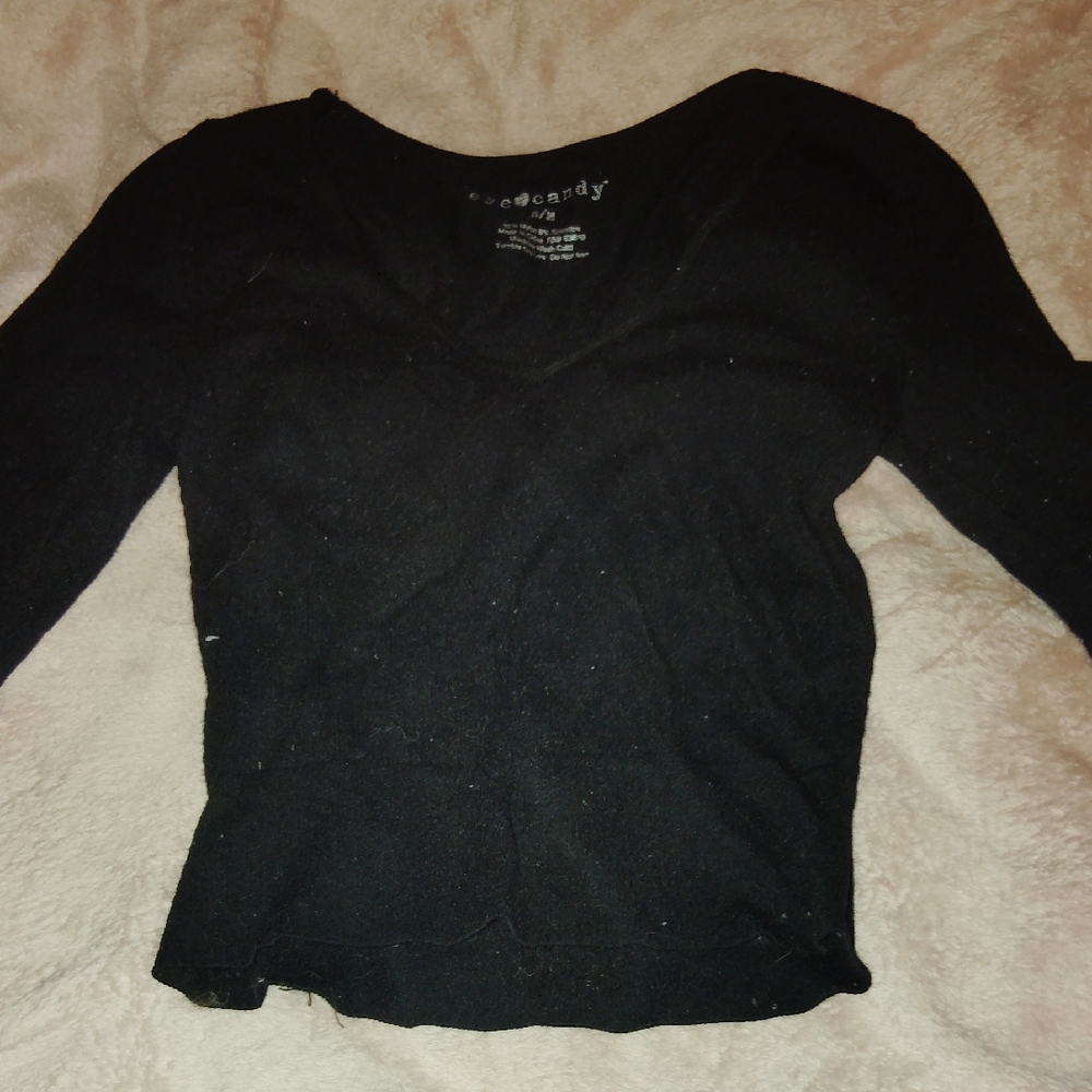 Eye Candy Black Long Sleeve Women's Top